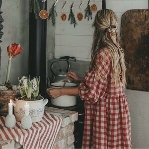 Linen simply grey dress